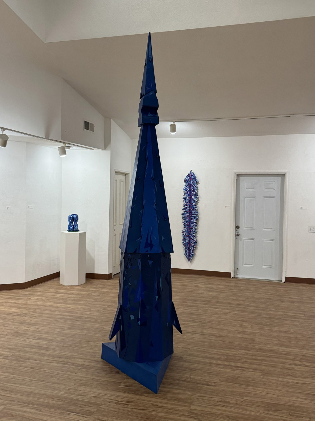 Mela M, When You Wish Upon a Star at T-369, 2024-2025, Car paint on metal. 135x33x39 in.